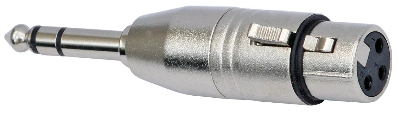 Adapter Vrouwelijke XLR / Mannelijke stereo Jack - per 2 stuks - Adapter XLR female/ST.JACK