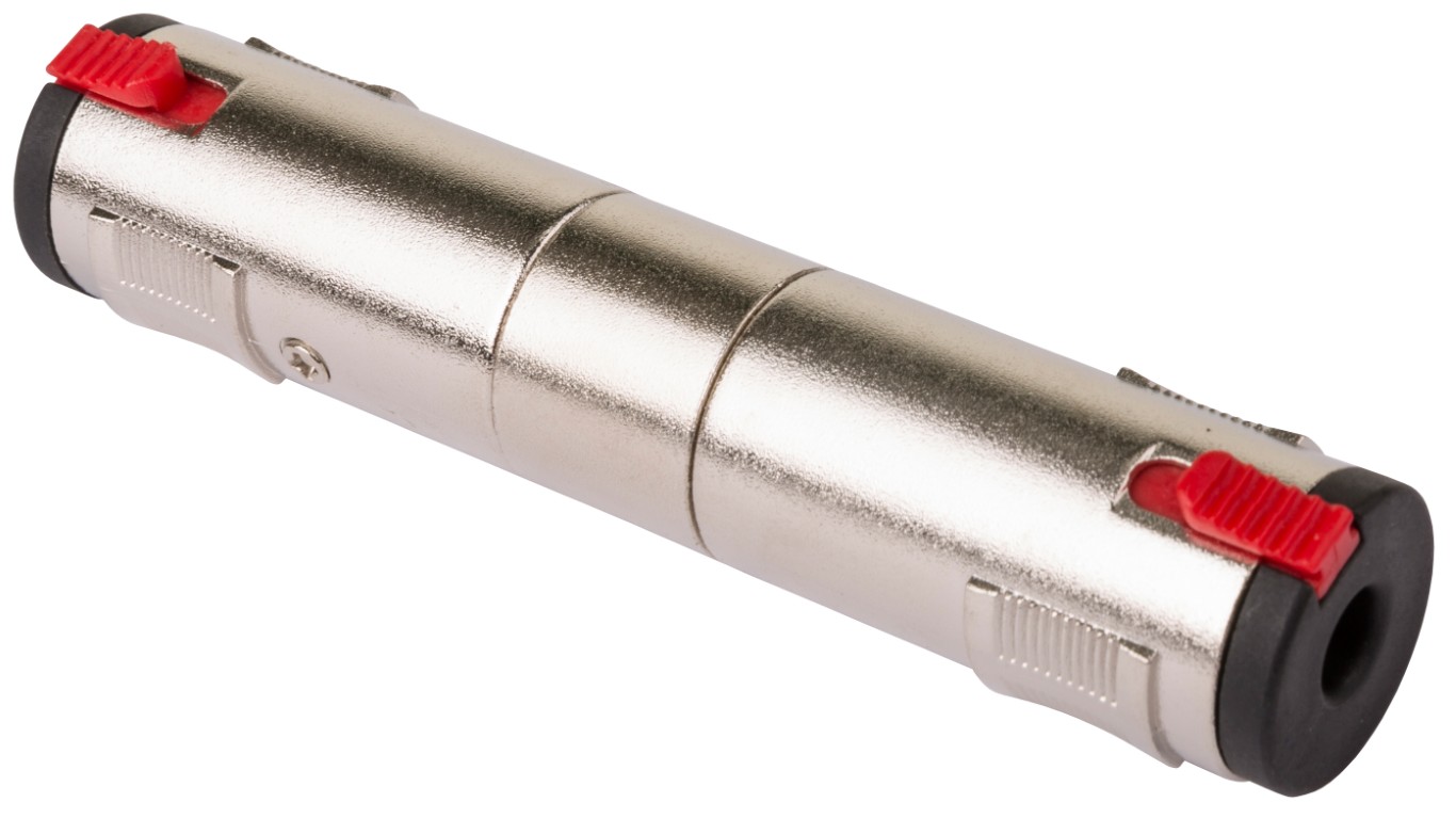 2x vrouwelijke (stereo) jack adapter met vergrendeling - Adapter JACKf/JACKf