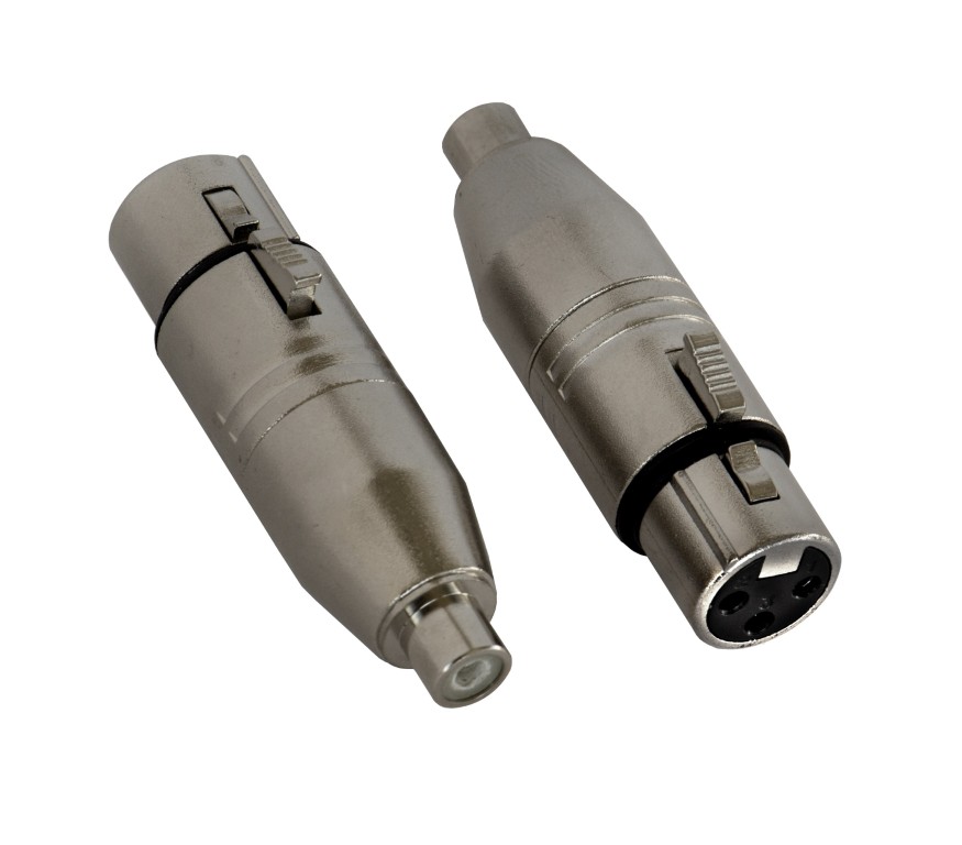 Adapter RCAf/XLRf - per 2 stuks - Adapter RCAf/XLRf