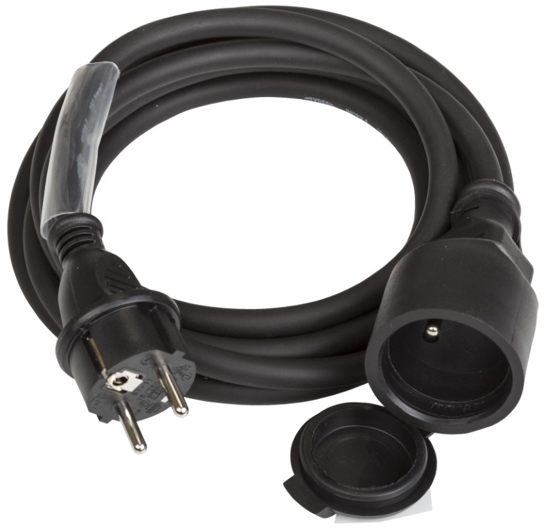 Stroomverlengkabel 3G1,5 en French Shuko connectors - POWERCABLE-3G1,5-3M-F