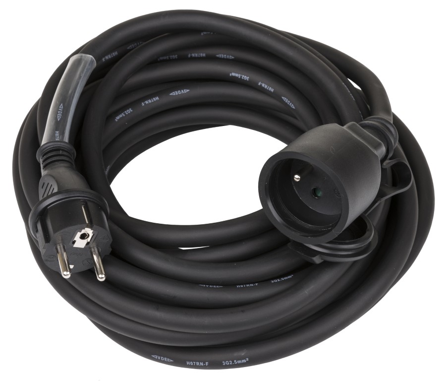 Stroomverlengkabel 3G2,5 en French Shuko connectors - POWERCABLE-3G2,5-10M-F
