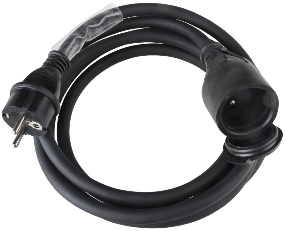 Stroomverlengkabel 3G2,5 en French Shuko connectors - POWERCABLE-3G2,5-3M-F