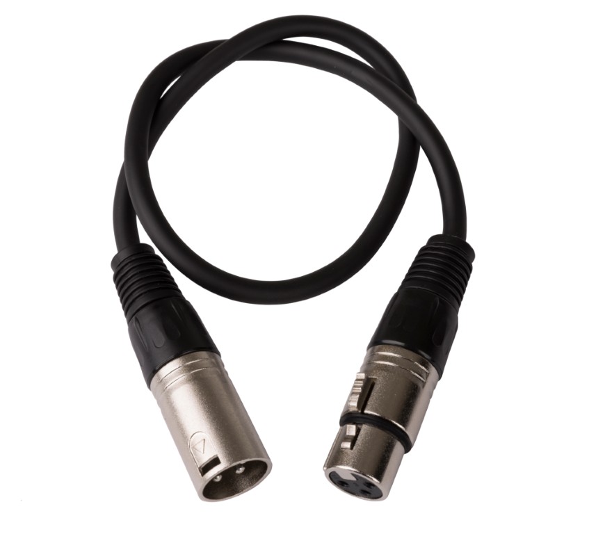 Assembled cable signal, 3pin XLR f + 3pin XLR m - 1,50m - XMF-1.50M