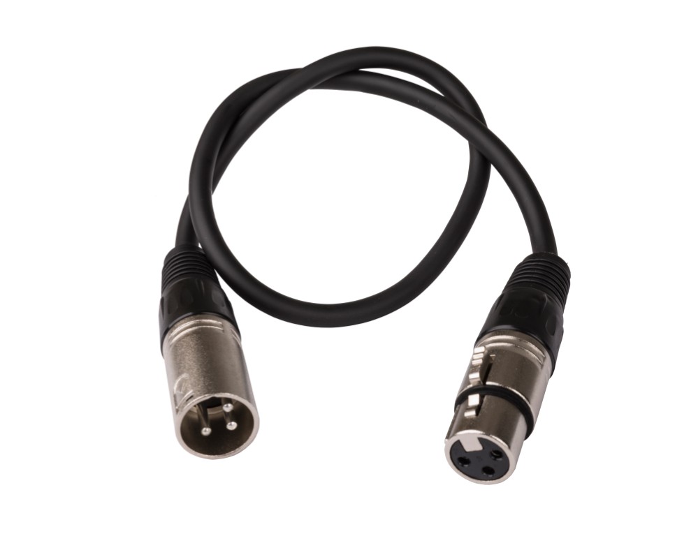 Assembled cable signal, 3pin XLR f + 3pin XLR m - 1,50m - XMF-1.50M