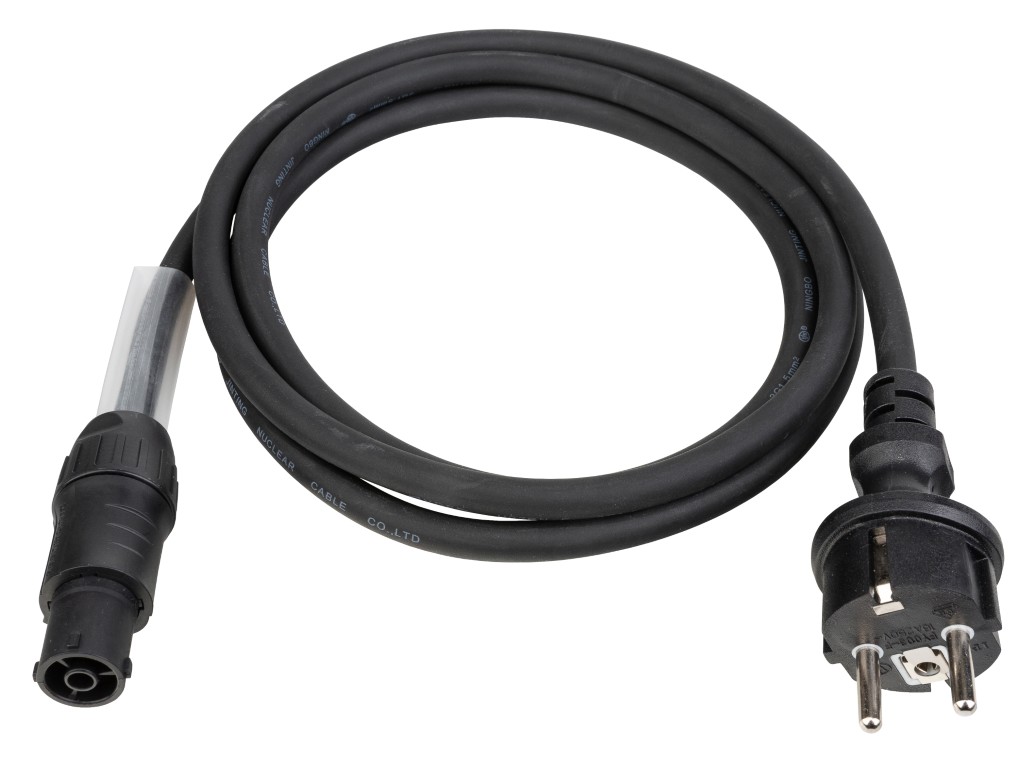 Zeer flexibele 3x1,5mm² H07RN-F stroomkabel met Seetronic PowerCON TRUE1 compatibele / Shuko connectoren - PCT1-2M