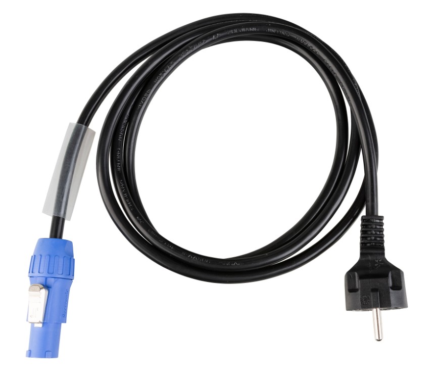 Stroomkabel met shuko - Seetronic PowerCON compatibele SAC3FCA connectoren, Lengte = 2m - PC-2M