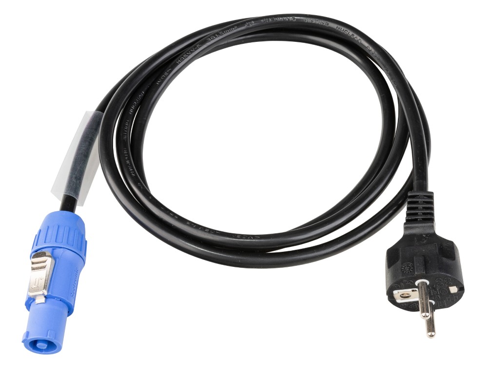 Stroomkabel met shuko - Seetronic PowerCON compatibele SAC3FCA connectoren, Lengte = 2m - PC-2M