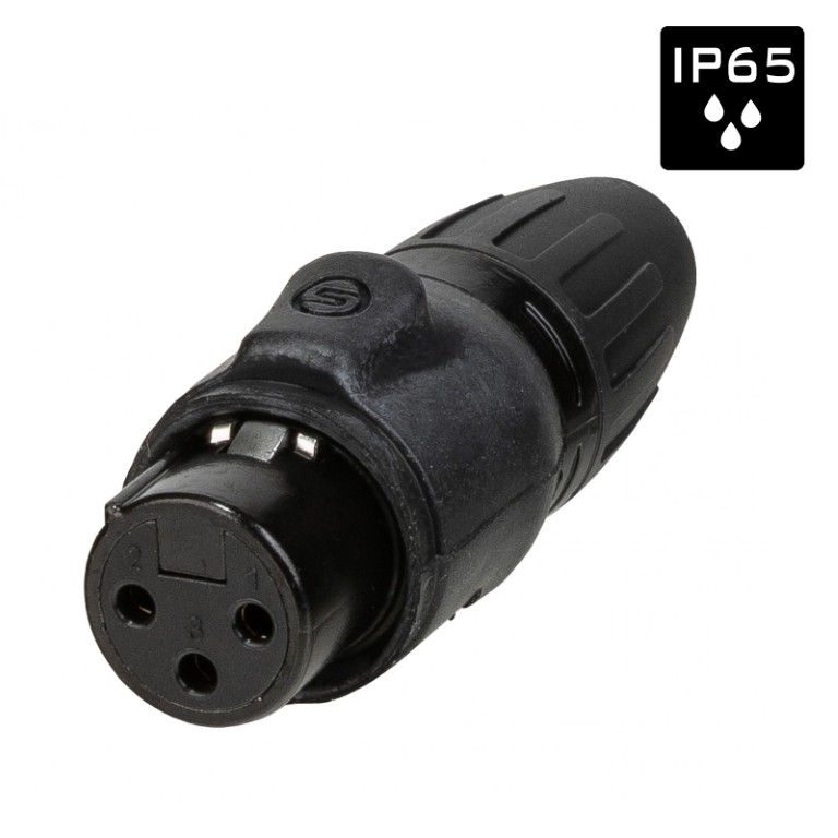 Seetronic Vrouwelijke 3-pin XLR connector IP65 voor kabel - SCWF3-B