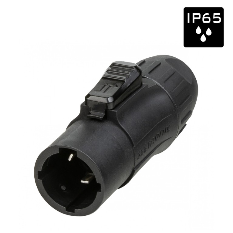 Seetronic IP65 vergrendelbare mannelijke voedingsconnector voor kabel - SAC3MX-08