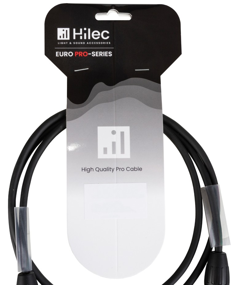 EURO PRO-SERIES: Geassembleerde DMX/AES-kabel met 5pin IP65 XLR Seetronic-connectoren, L=5m - DMX-5PMF-5M