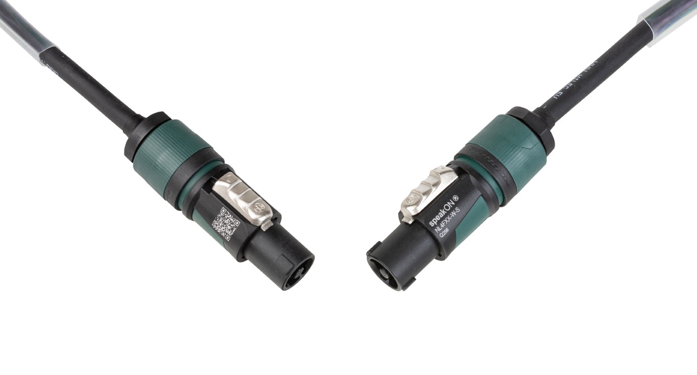 Geassembleerde luidsprekerkabel met Neutrik® speakON connectoren NL4FXX-W-S - 2x2,5mm² - L=3m - SPKNL4-225-3M