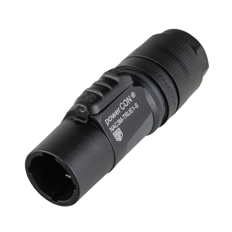 Neutrik PowerCON TRUE1 afsluitbare mannelijke voedingsconnector voor kabeldiameters 6 tot 12mm (IP65) - NAC3M-TRUE1-S