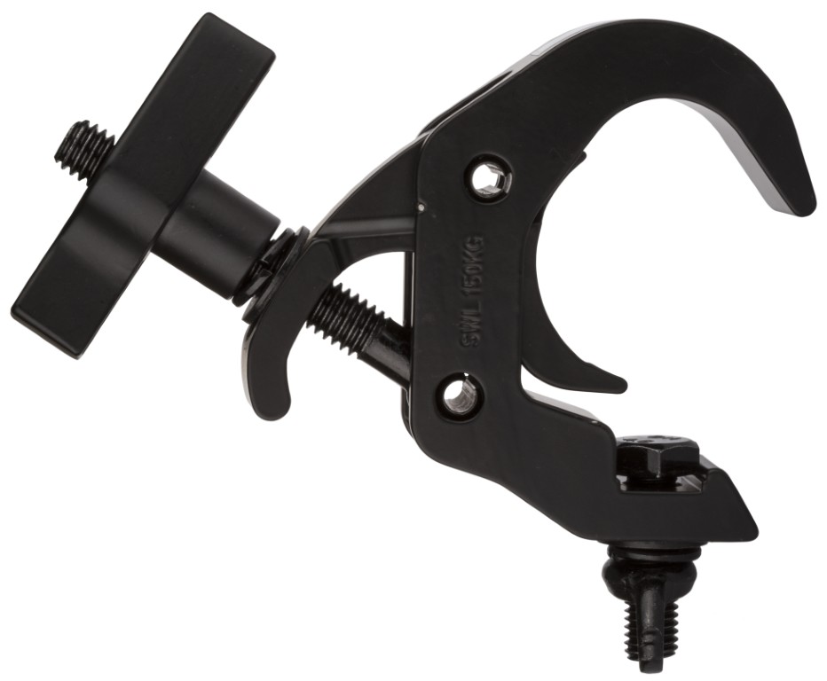 Montageklem voor buizen tussen 48 en 51mm, inclusief 2 sets bout en vleugelmoer (M10 + M12) - FAST CLAMP Black V2