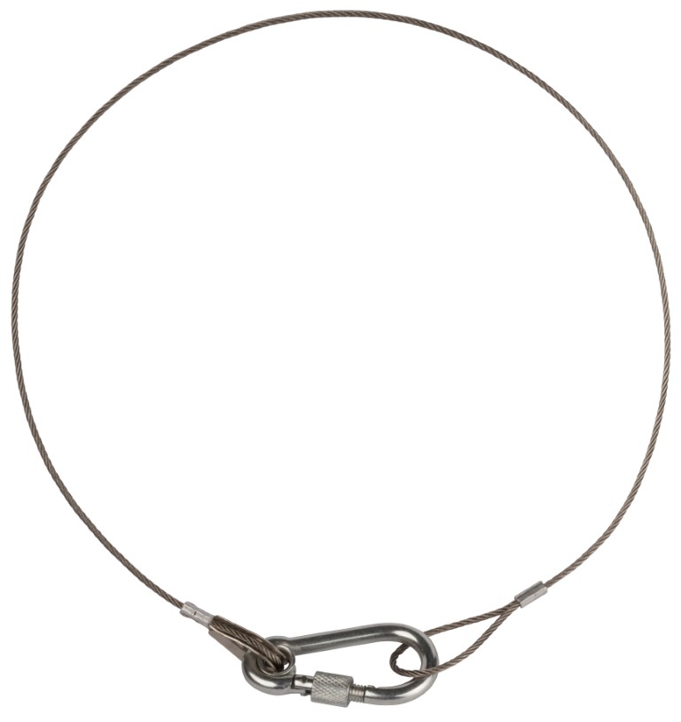 Veiligheidskabel, diameter 2mm, lengte 60cm - SAFETY CABLE D2-60CM