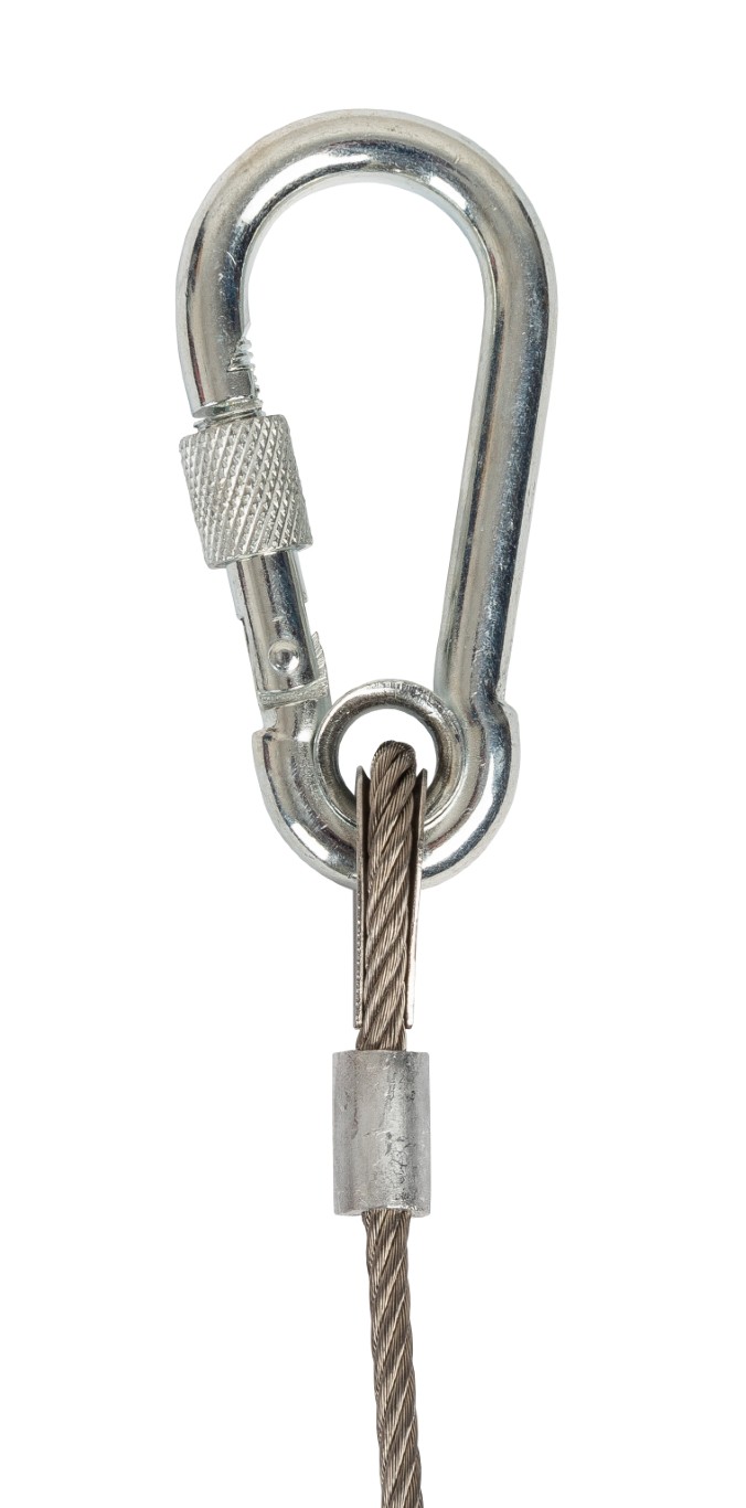 Veiligheidskabel, diameter 4mm, lengte 60cm - SAFETY CABLE D4-60CM