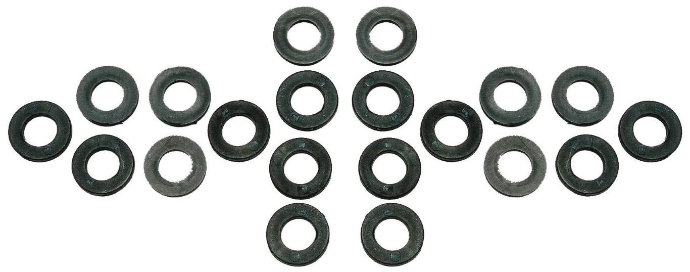 20x black pvc washer M6 - MS-03