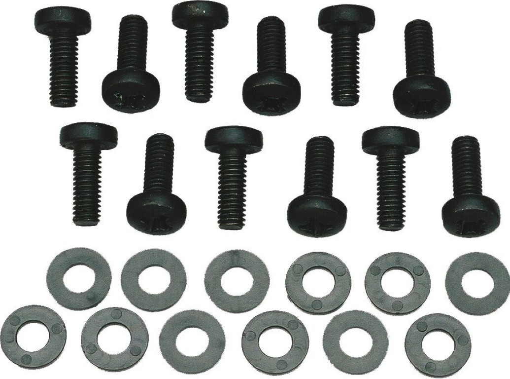 12x Rack bolt M6x16 + 12x plastic washer - MS-04