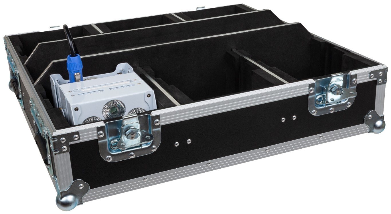 Flightcase voor 6x ACCU COLOR (ZWART of WIT) of BT-AKKULITE IP - CASE-3 FOR BATTERY LIGHTS