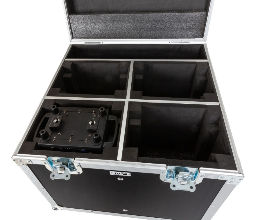 Stapelbare flightcase, ontworpen om 4 stuks EXPLORER SPOT of INTRUDER of BT-VERTIGO te vervoeren - MOVING HEAD CASE 9