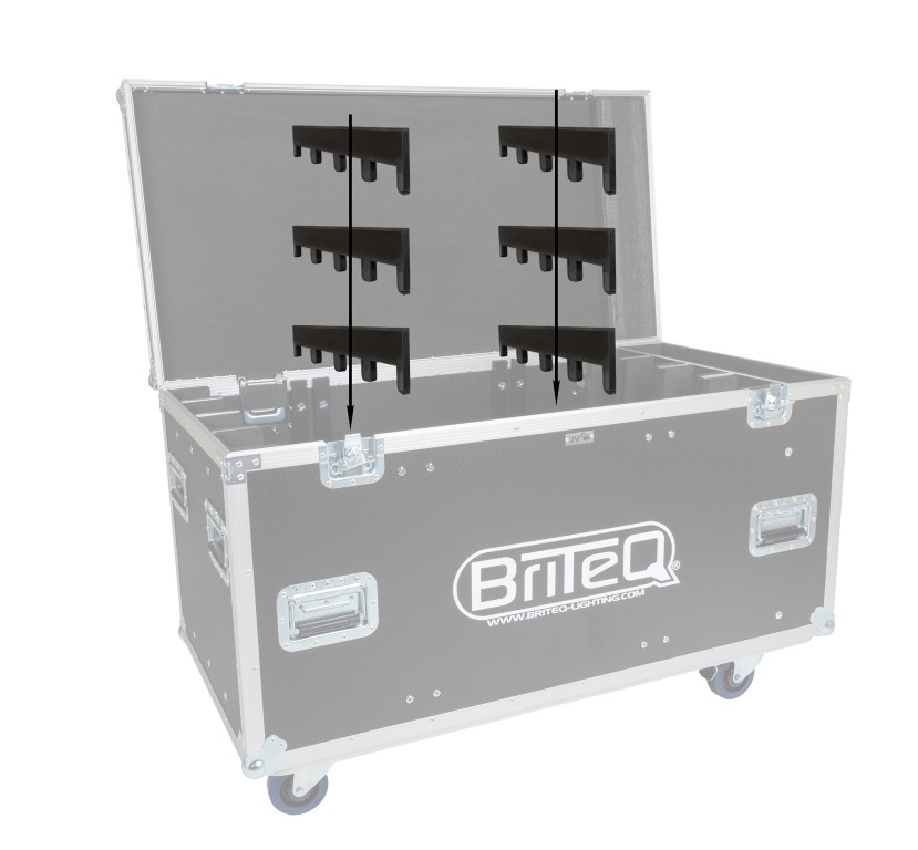 Speciale divider set (6 stuks) om de “Light bars 1 - Case” aan te passen voor het transport van maximaal 16x BTX-LIGHTSTRIKE - LIGHT BARS 1 - DIVIDER SET A