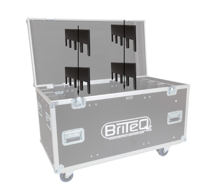 Speciale divider set (4 stuks) om de “Light bars 1 – Case” aan te passen voor het transport van 12x BTI-LIGHTSTRIKE IP66 - LIGHT BARS 1 - DIVIDER SET B