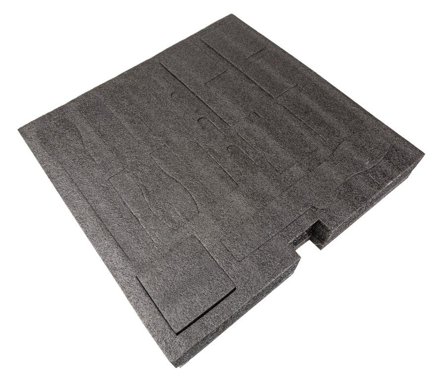 Schuiminleg voor het opbergen van draadloze micro’s en beltpacks in onze “RACK DRAWER 2U” - RACK DRAWER MIC-FOAM