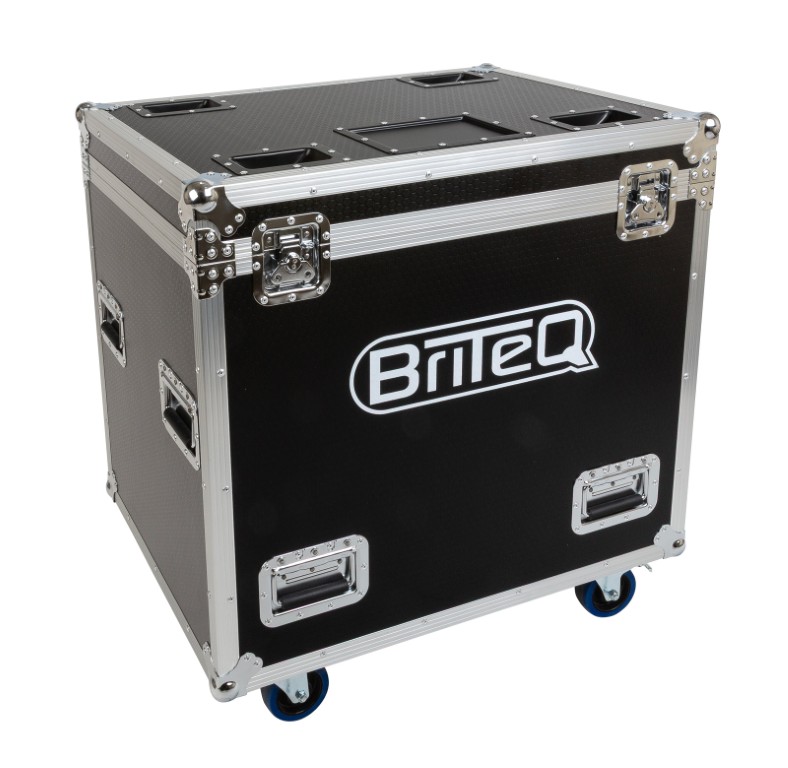 Stapelbare flightcase van 80x 60cm met zelfuitlijnende wielen voor het vervoeren van 2x BTI-BLIZZARD BSW1 + accessoires - MOVING HEAD CASE 13
