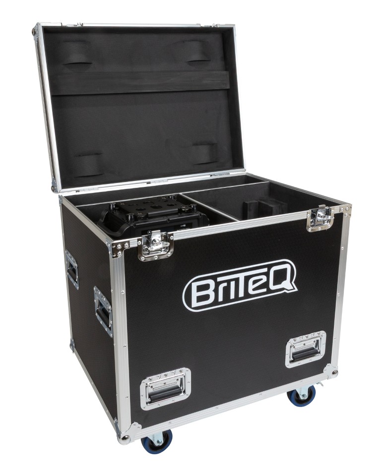 Stapelbare flightcase van 80x 60cm met zelfuitlijnende wielen voor het vervoeren van 2x BTI-BLIZZARD BSW1 + accessoires - MOVING HEAD CASE 13