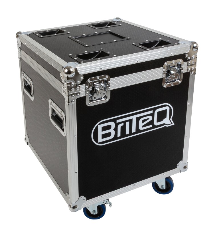 Stapelbare flightcase van 60x 60cm met zelfuitlijnende wielen voor het vervoeren van 2x BTI-BLIZZARD LBEAM + accessoires - MOVING HEAD CASE 14