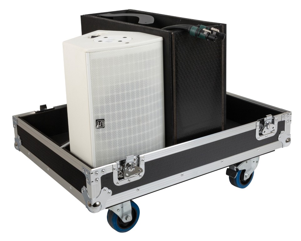 Stapelbare flightcase van 80x60 cm met zelfuitlijnende wielen voor het vervoeren van 4x SC-08 + accessoires - CASE FOR 4x SC-08 Mk2