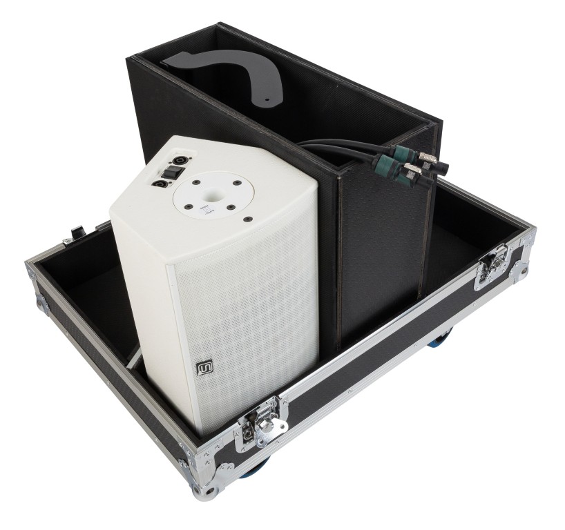 Stapelbare flightcase van 80x60 cm met zelfuitlijnende wielen voor het vervoeren van 4x SC-08 + accessoires - CASE FOR 4x SC-08 Mk2