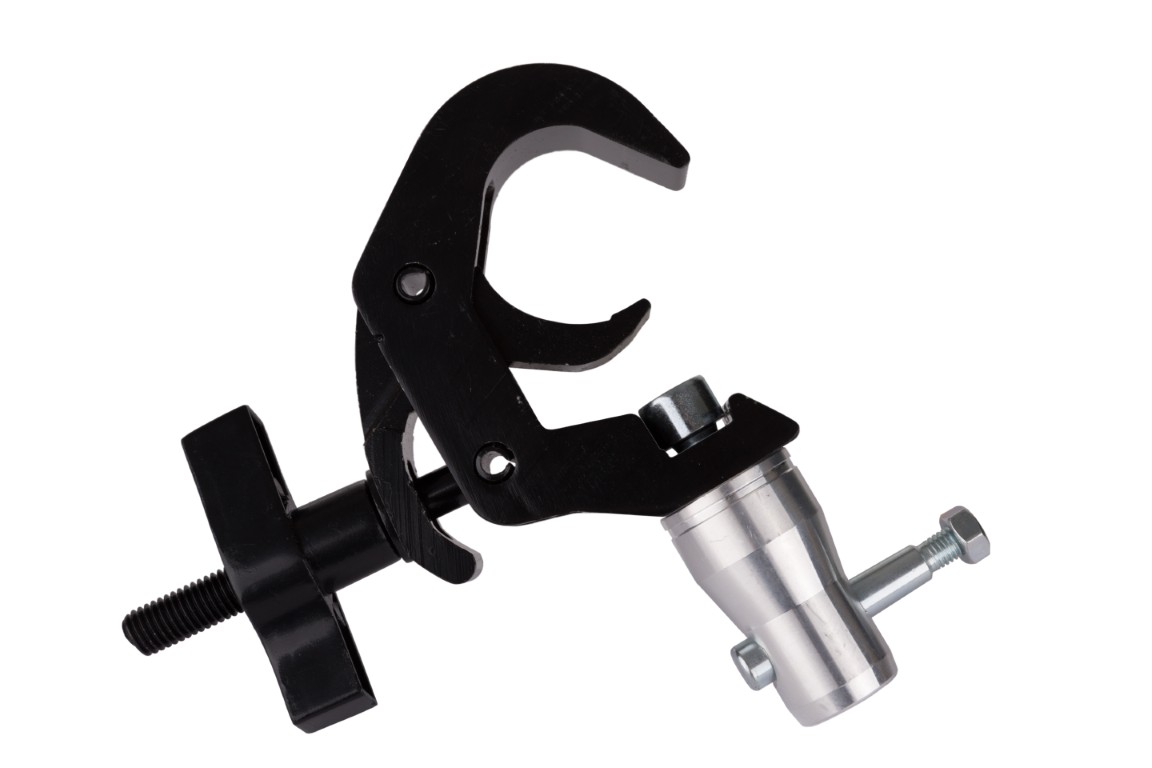 Clamp with conical connection : BLACK ALU - SWL:100kg - BT-TRUSS Clamp+conical BLK