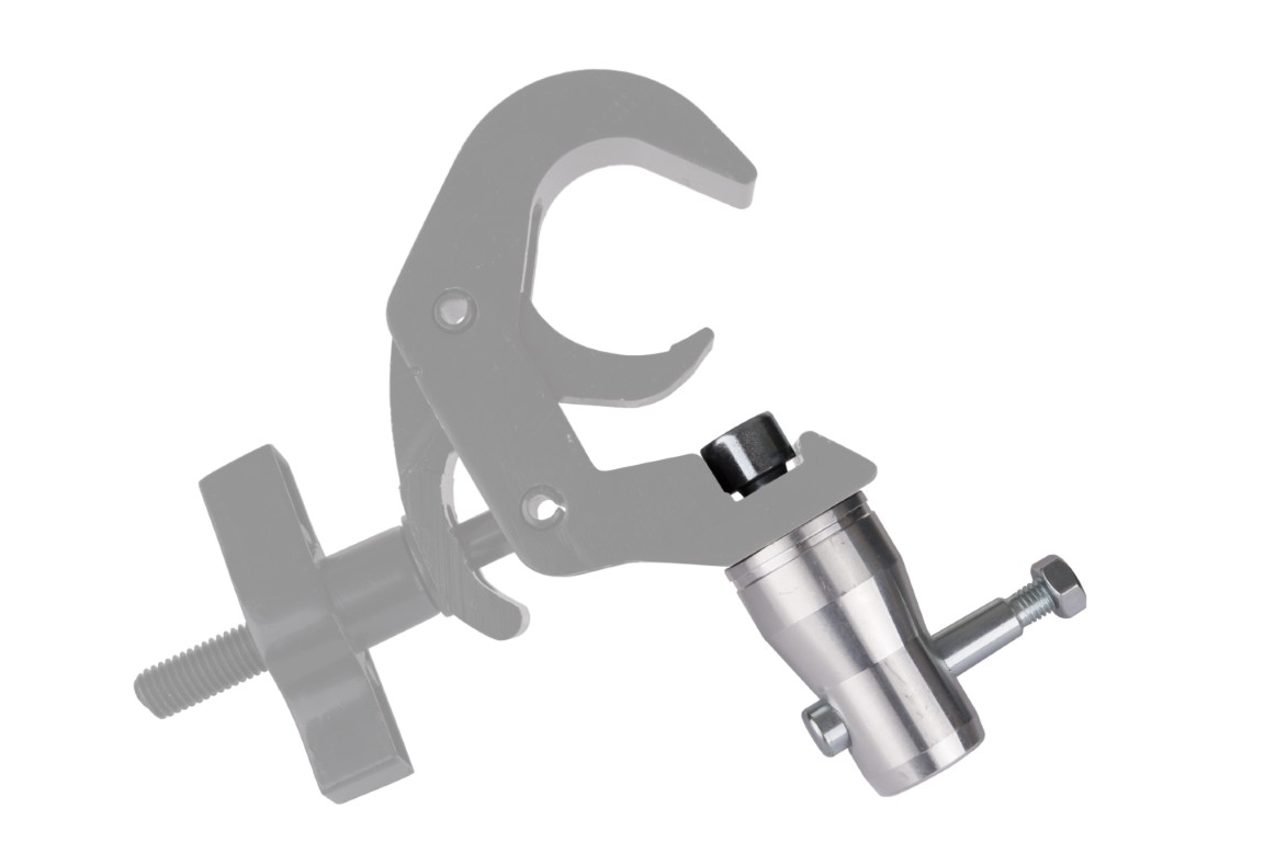 Clamp with conical connection : BLACK ALU - SWL:100kg - BT-TRUSS Clamp+conical BLK