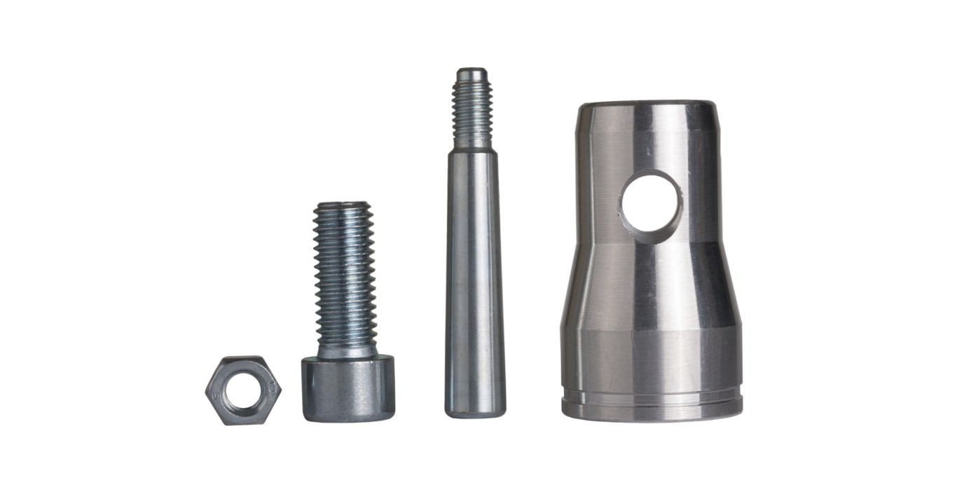 Clamp with conical connection : BLACK ALU - SWL:100kg - BT-TRUSS Clamp+conical BLK