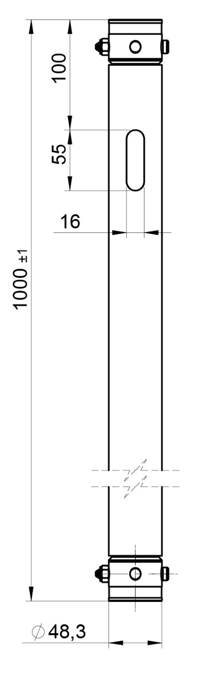 BT-TRUSS TUBE is mainly used to extend the lenght of a 'T' DROP ARM or 'H' FRAME. - BT-TRUSS Tube BLK 1000