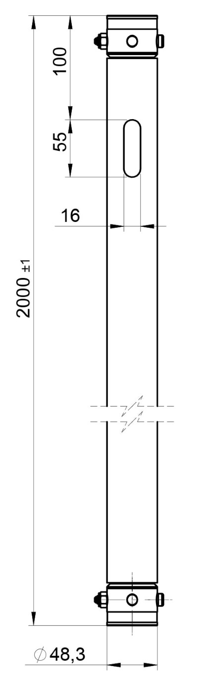 BT-TRUSS TUBE is mainly used to extend the lenght of a 'T' DROP ARM or 'H' FRAME. - BT-TRUSS Tube BLK 2000