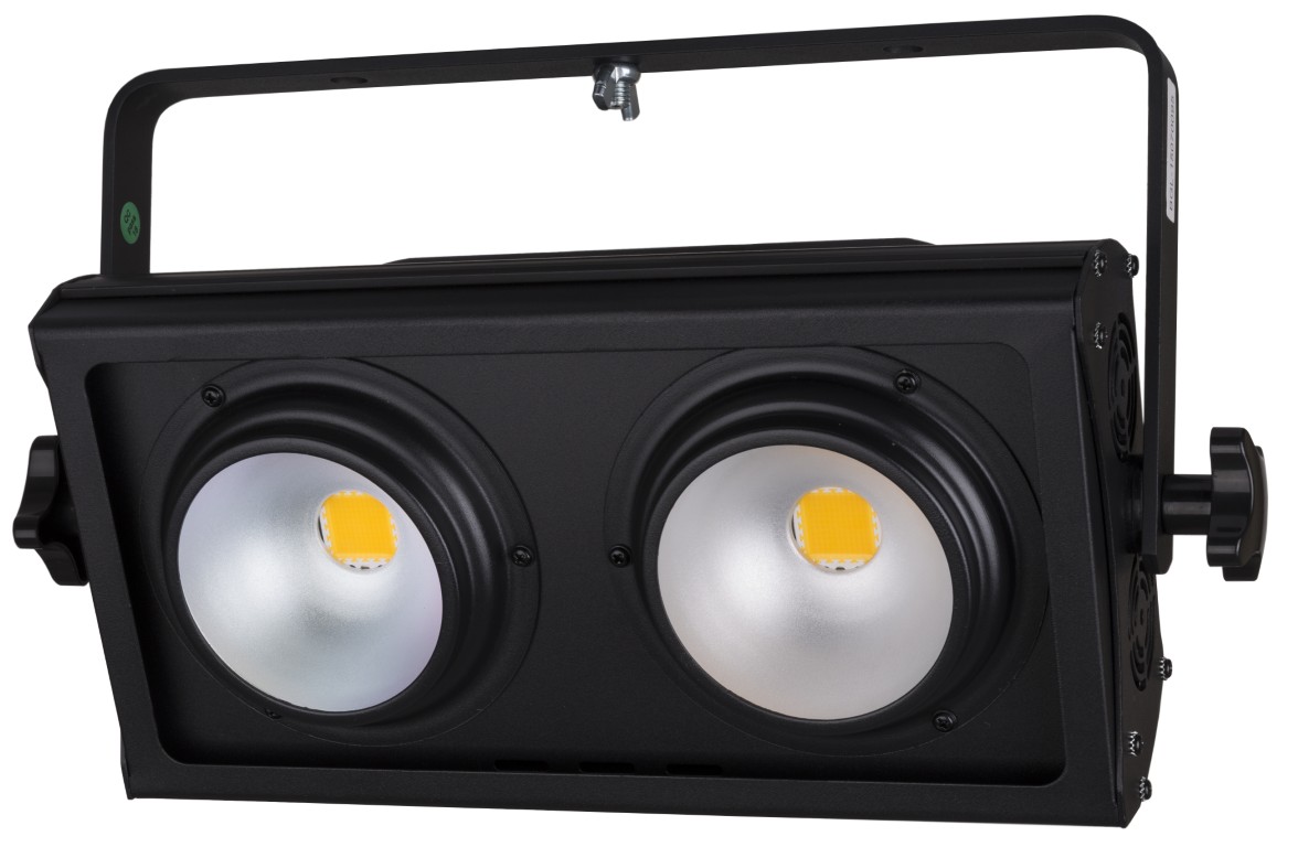 LED BLINDER uitgerust met twee witte 100Watt “COB” LED-projectors - COB Blinder 2x100W