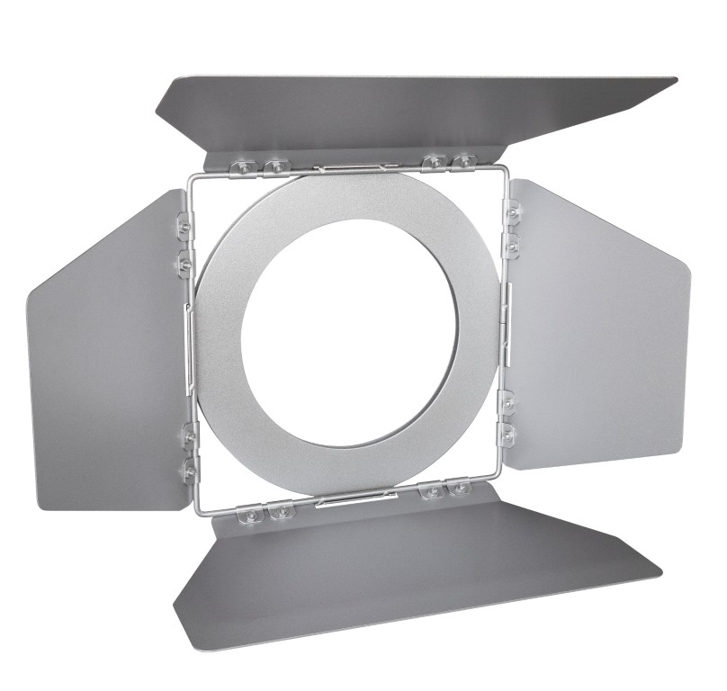 Barndoors for COB PAR56 (white + RGB) - COB BARNDOOR/Silver