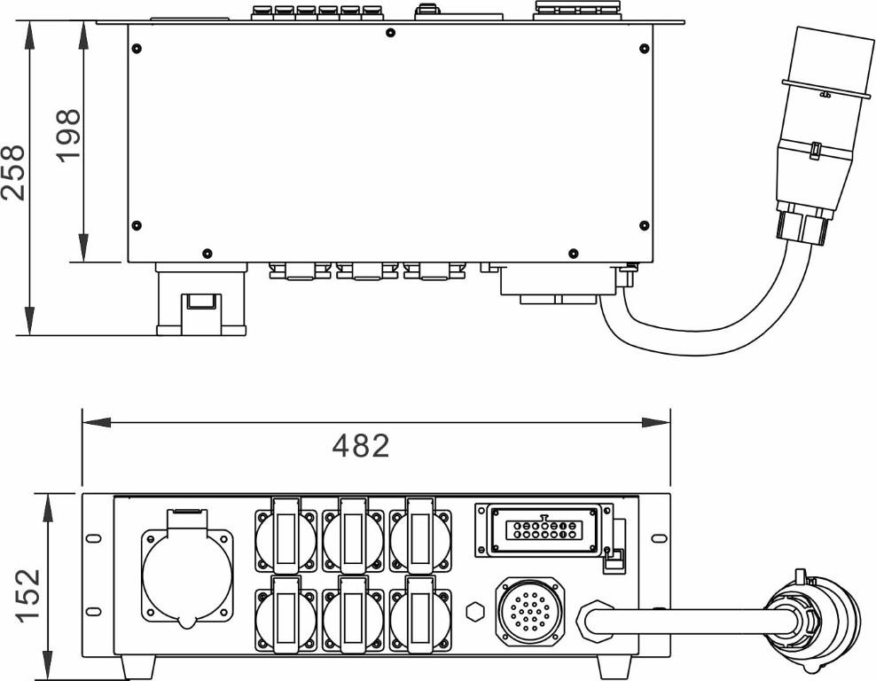 Deze 3-fasen stroomverdeler is ontworpen om de veiligheid van zowel mobiele, verhuur- en vaste installaties te verbeteren. - PD-32SH/GERMAN