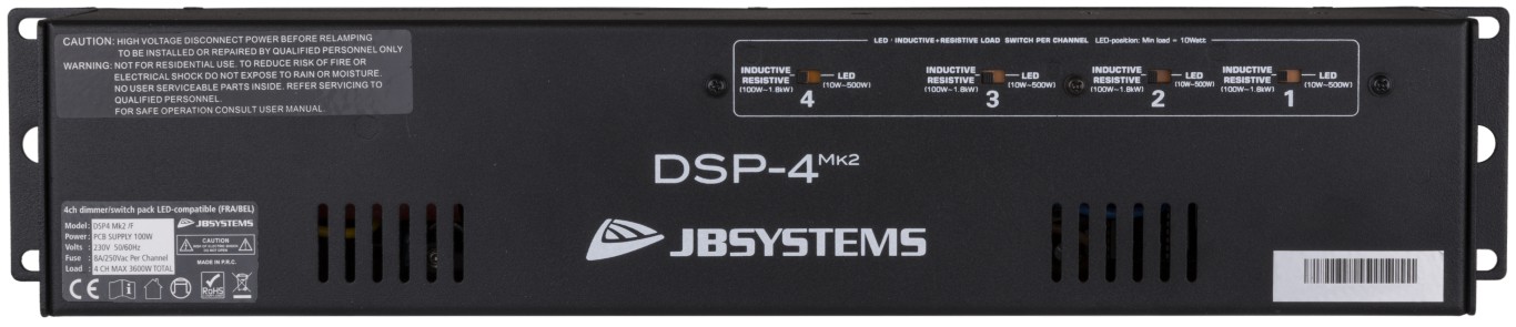 Multifunctionele dimmer/switch pack uitgerust met 4 stoomuitgangen (Schuko Duits) - DSP-4 Mk2 /G