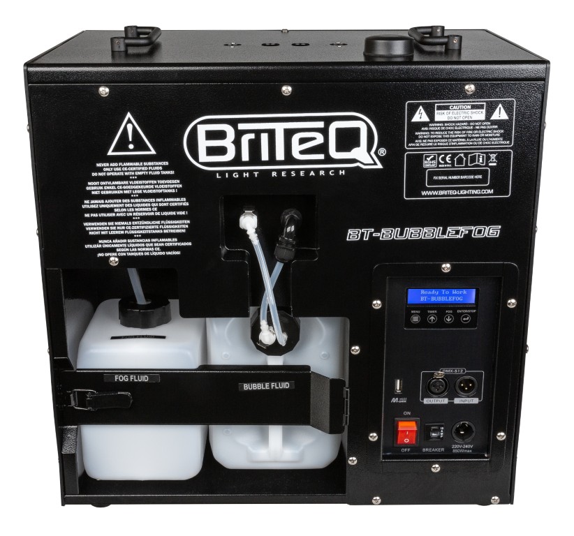 Krachtige bubble- en rookmachine combinatie met 11 stuks 8Watt-RGBA LED's - BT-BUBBLEFOG