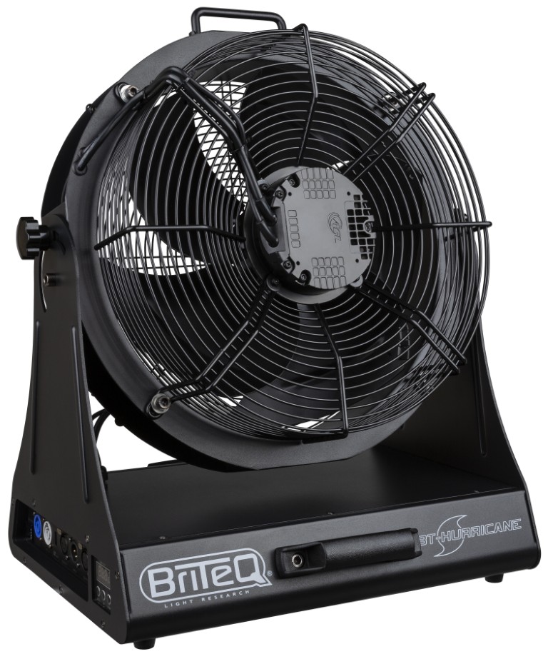 DMX-gestuurde studio- & podiumventilator, ook uitermate geschikt voor gebruik in clubs, theaters, voor verhuurtoepassingen… . - BT-HURRICANE