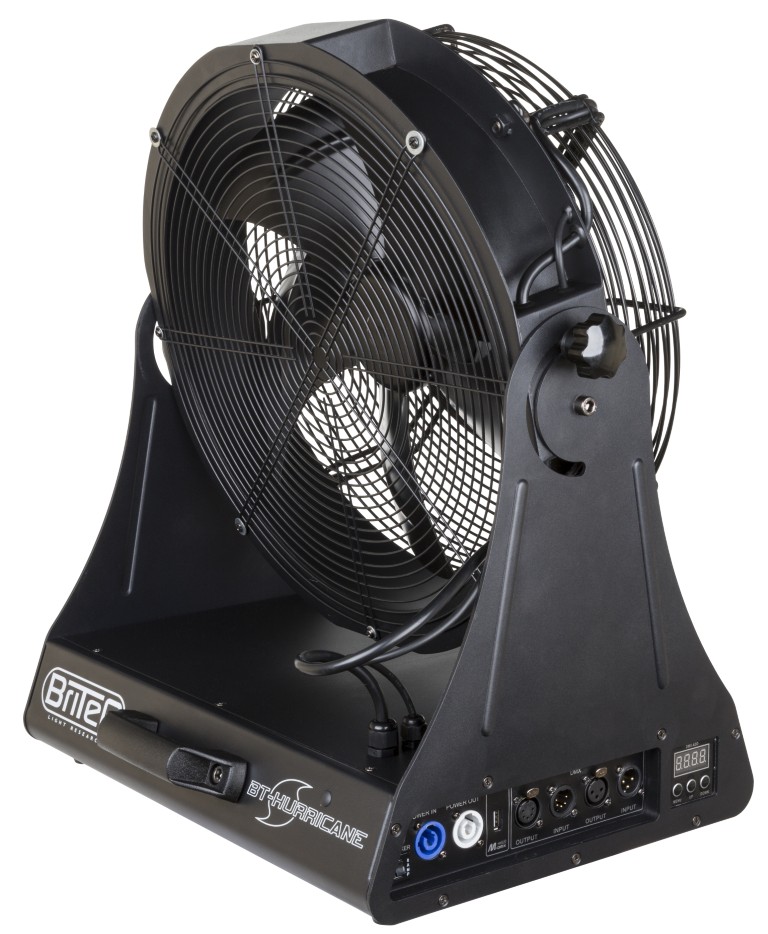 DMX-gestuurde studio- & podiumventilator, ook uitermate geschikt voor gebruik in clubs, theaters, voor verhuurtoepassingen… . - BT-HURRICANE
