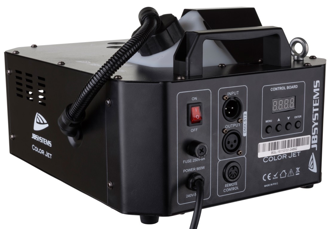 Krachtige verticale rookmachine met 6 RGB-LEDs van 3 Watt - COLOR JET