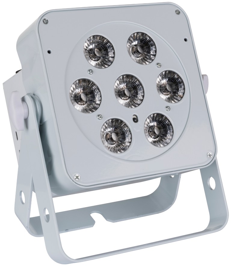 Zeer compacte energiebesparende led-projector voorzien van 7 RGBW leds van 8W - LED PLANO 7FC-WHITE