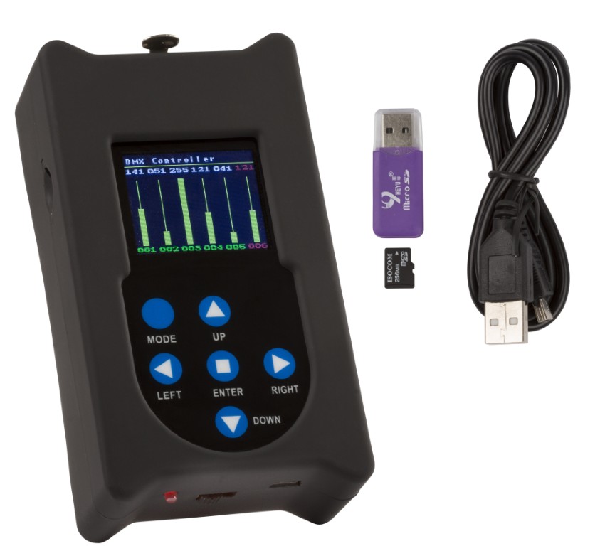 Zelfstandige firmware updater, voorzien van extra functies zoals RDM, controle DMX-waarden, DMX controller met 20stappen programma. - FIRMWARE UPDATER 2+
