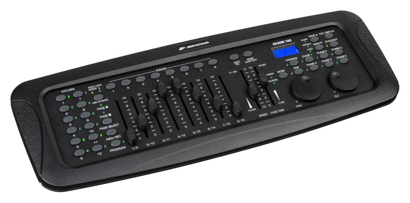 192 kanaals DMX-controller voor scanners en moving heads (tot 12 armaturen met elk 16 kanalen) - EZ-CON 192