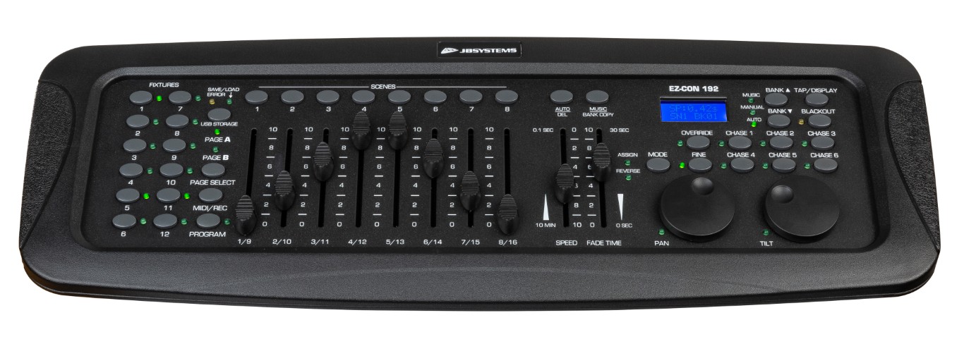 192 kanaals DMX-controller voor scanners en moving heads (tot 12 armaturen met elk 16 kanalen) - EZ-CON 192