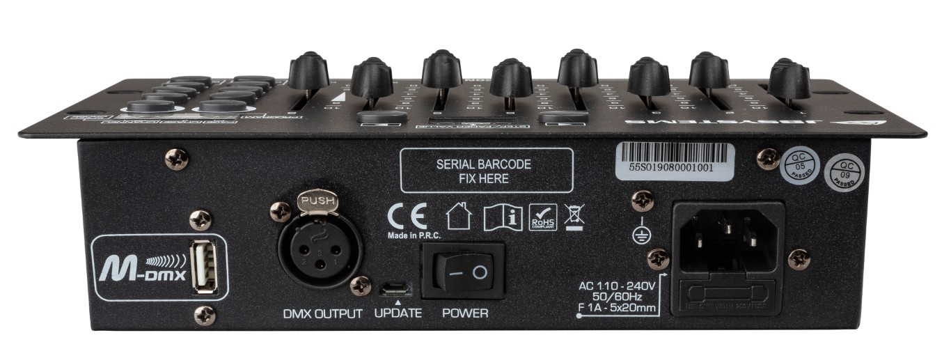 Eenvoudig te programmeren 72-kanaals DMX-controller voor maximaal 6 chases van elk 40 stappen - EZ-CON 72