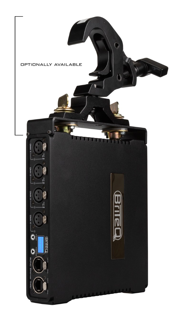 Highspeed ArtNet & sACN Node met 4 configureerbare DMX-poorten (XLR 5-polig), webinterface en OLED display. Compatibel met DHCP, RDM en Gigabit Ethernet met PoE - BT-NODE24 Mk2 (5pin XLR)